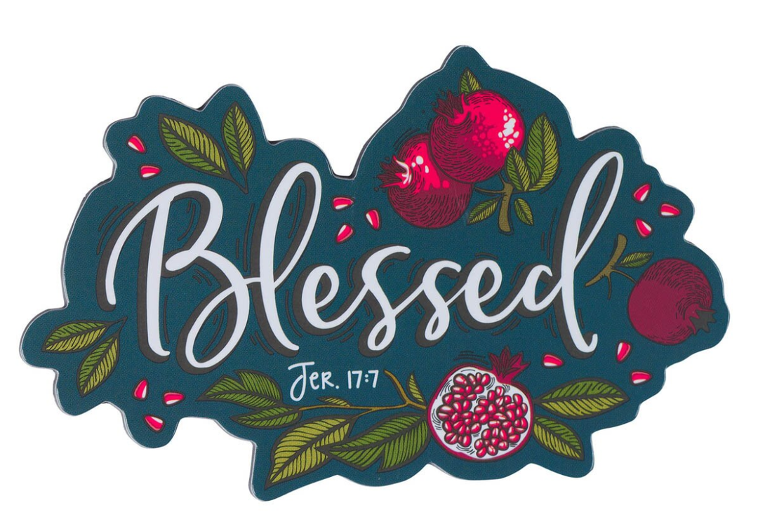 Christian Art Blessed Magnet - Jeremiah 17:7