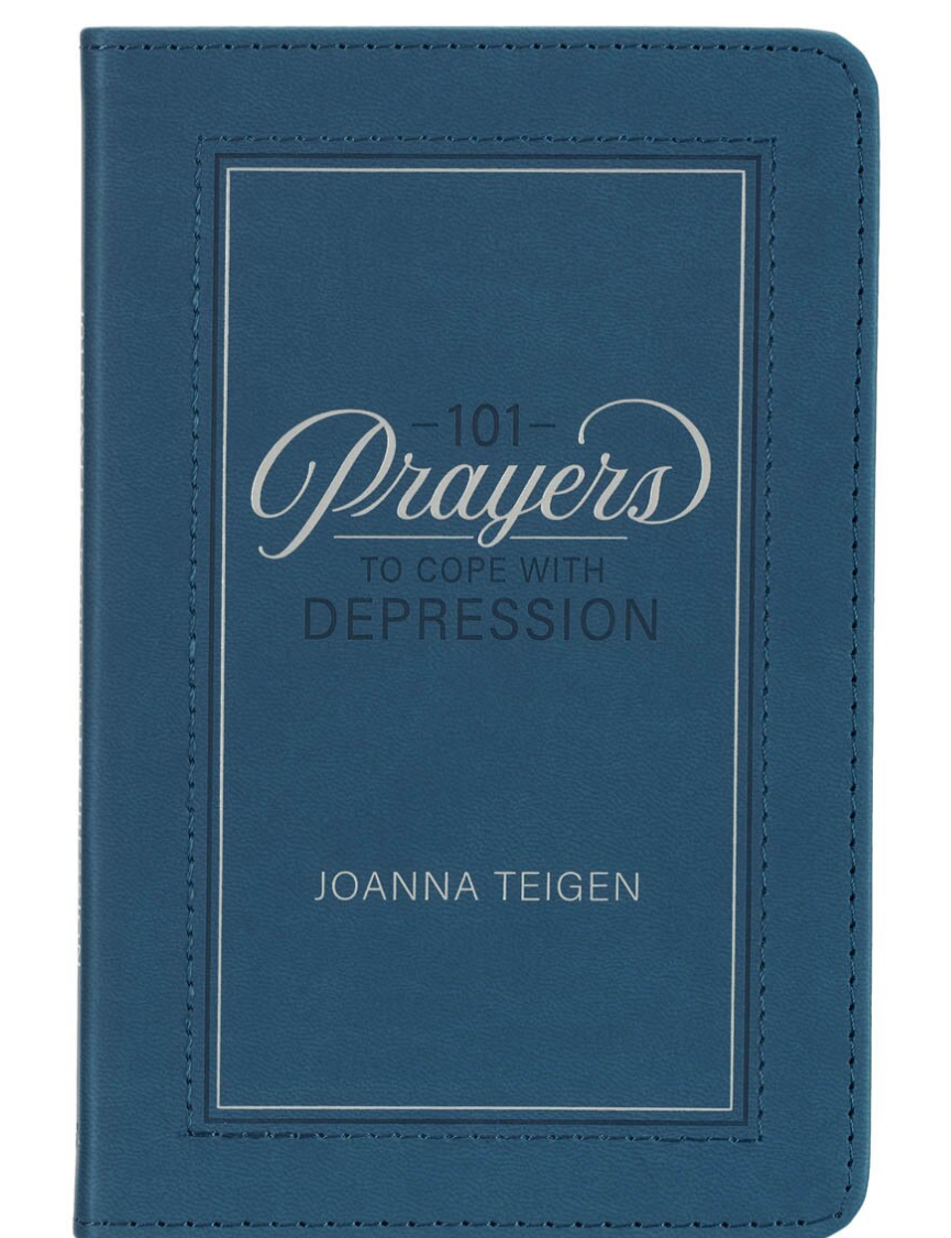 Christian Art 101 Prayers for Depression Teal Faux Leather Prayer Book