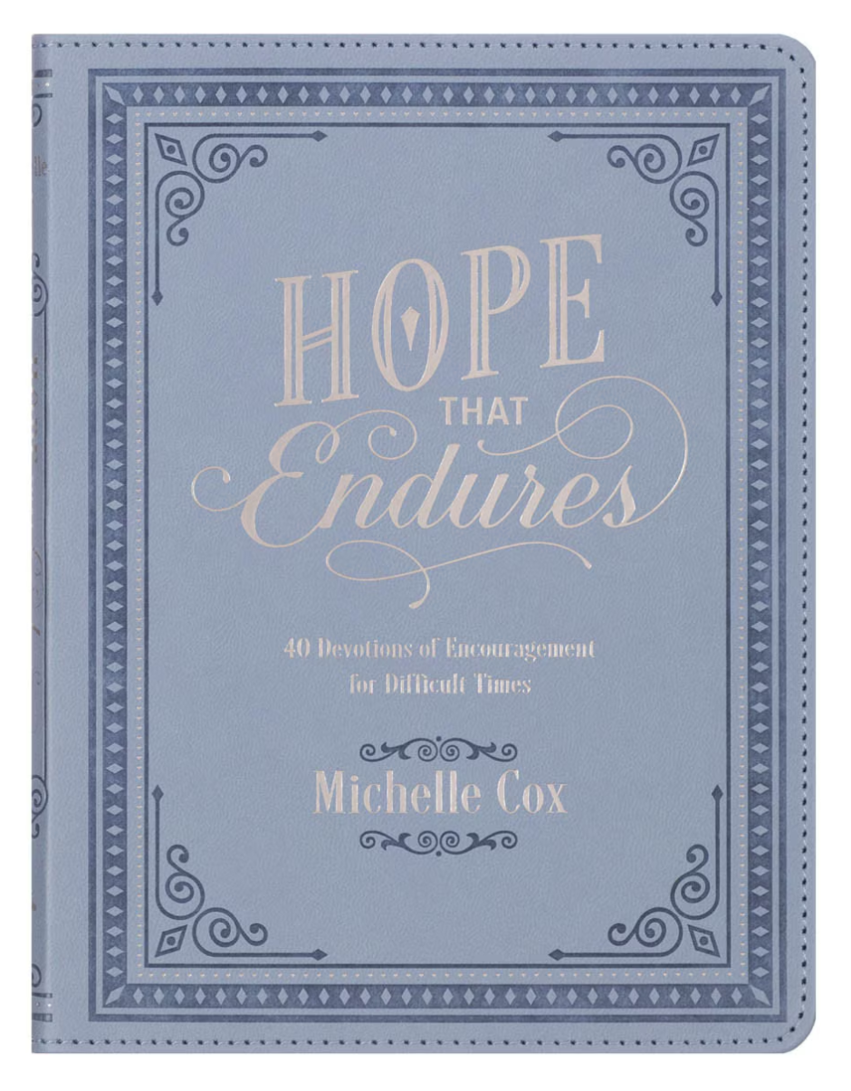 Christian Art Hope That Endures Blue Faux Leather Devotional