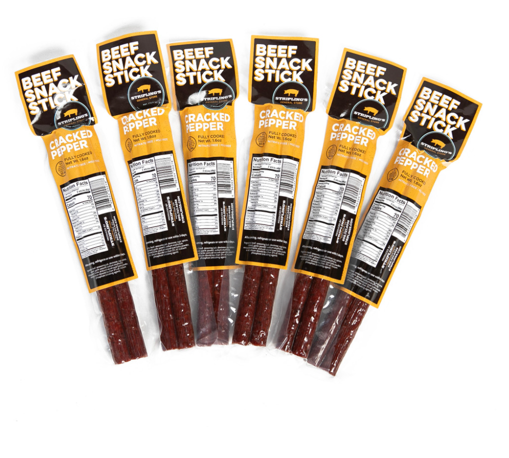 Stripling's Beef Snack Sticks Cracked Pepper