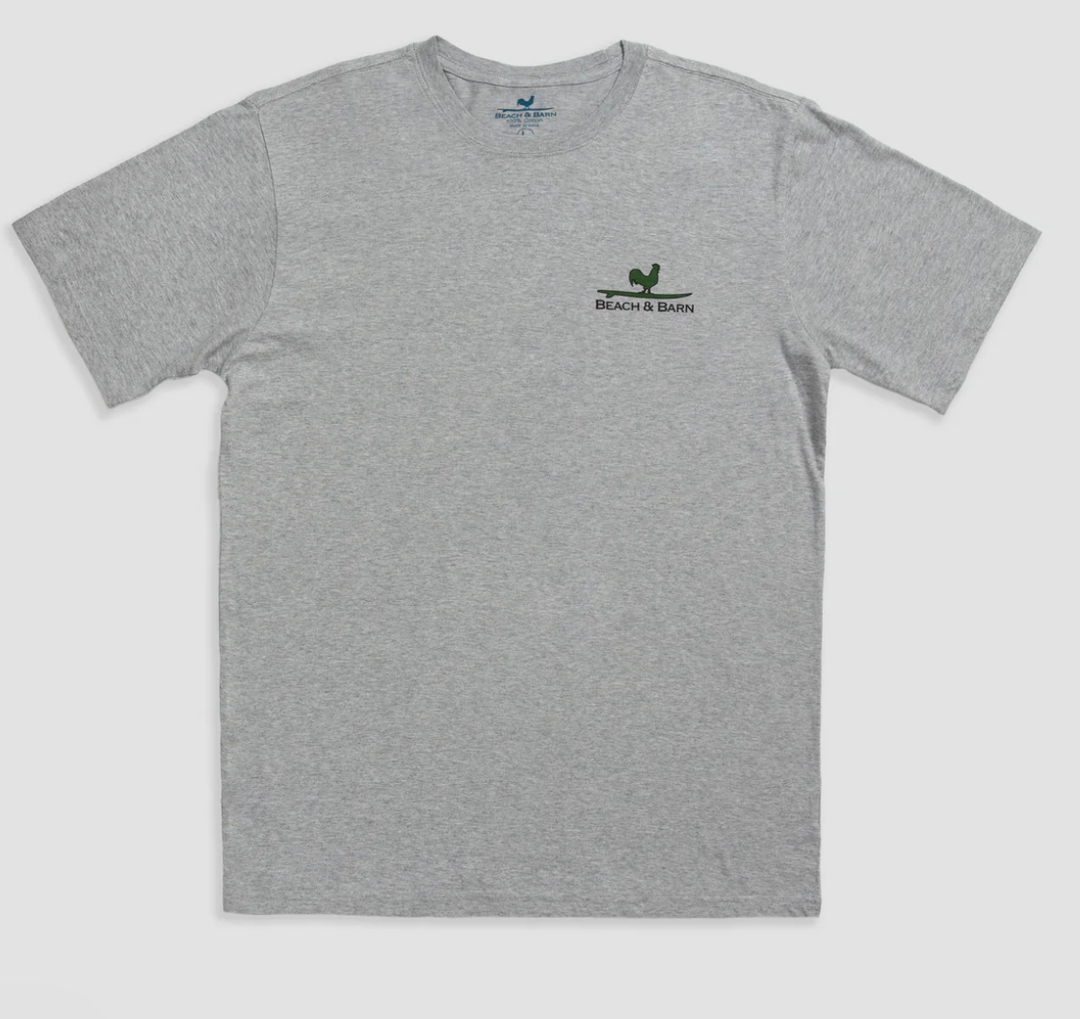Beach and Barn Surfing Rooster Camo Tee Shirt