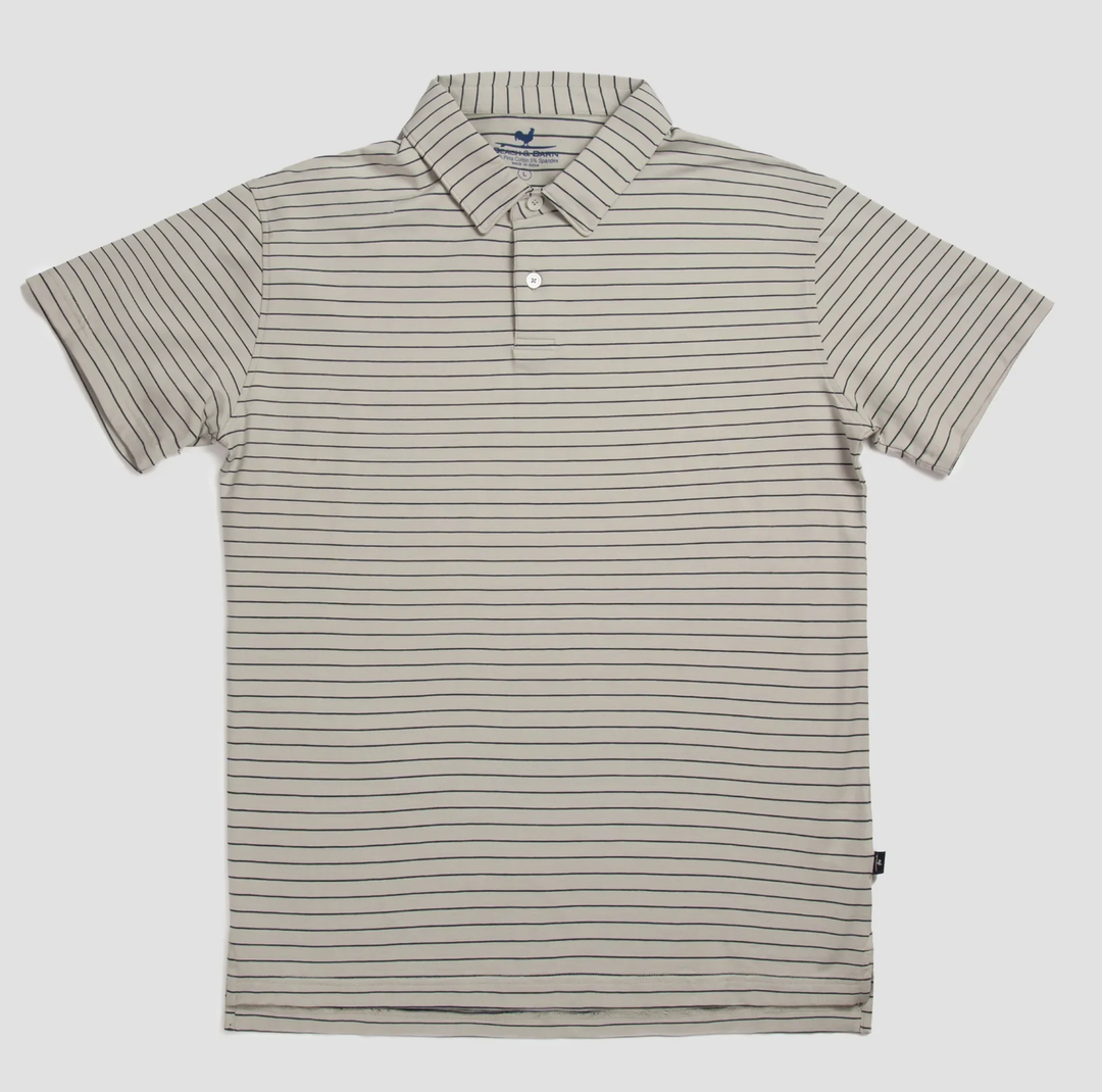 Beach and Barn Wormburner Polo Shirt- Light Grey