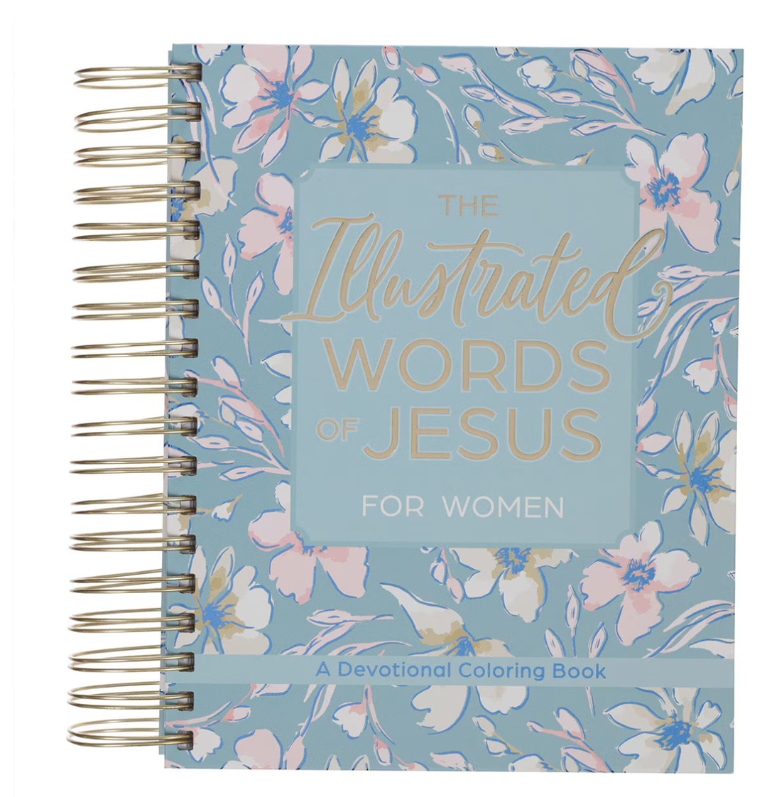 Christian Art Gifts The Illustrated Words of Jesus for Women Wirebound Coloring Devotional