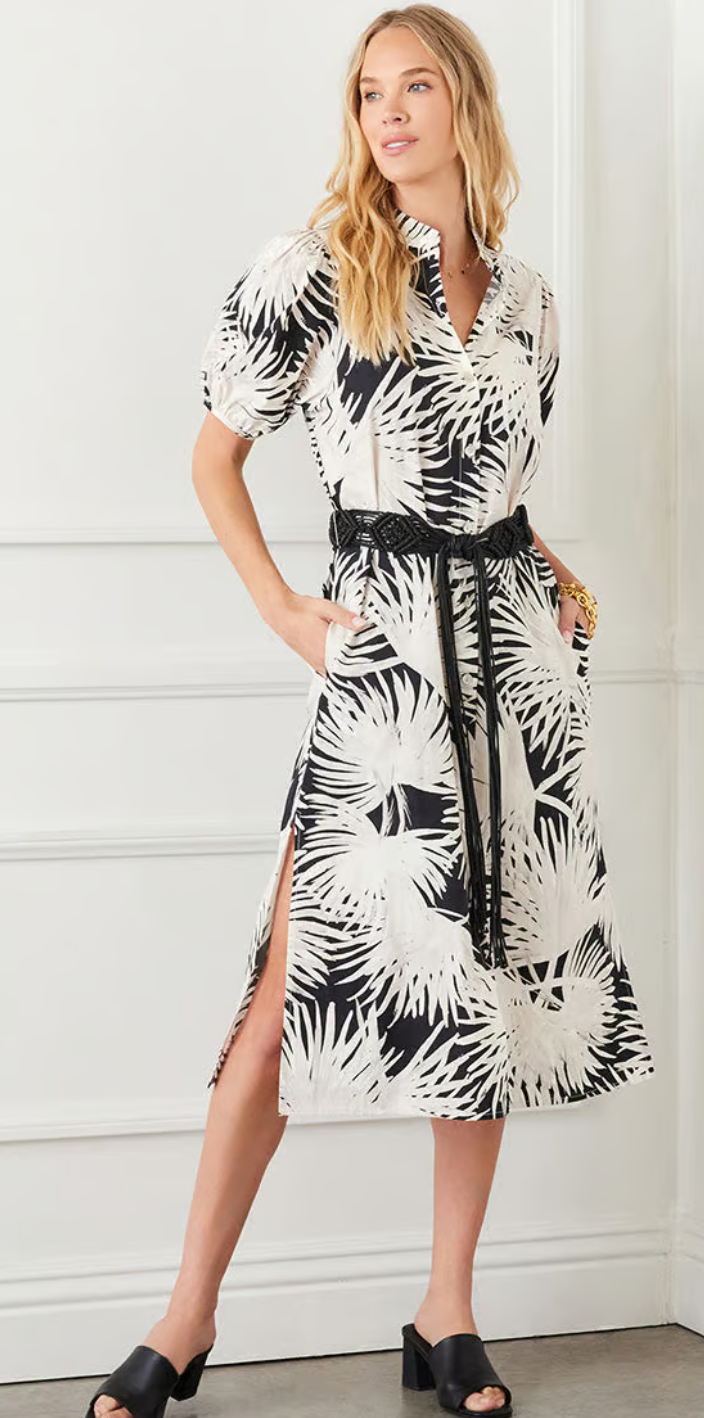 Karen Kane Puff Sleeve Midi Shirtdress