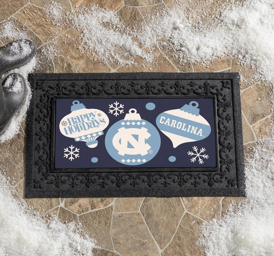 Evergreen University of North Carolina Holiday Flocked Coir Sassafras Switch Mat Insert