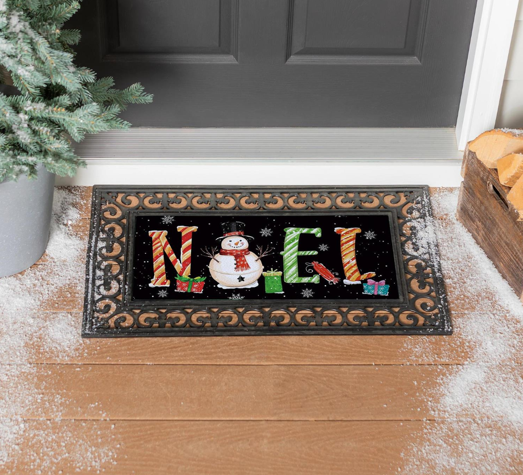 Evergreen Noel Snowman Sassafras Switch Mat Insert