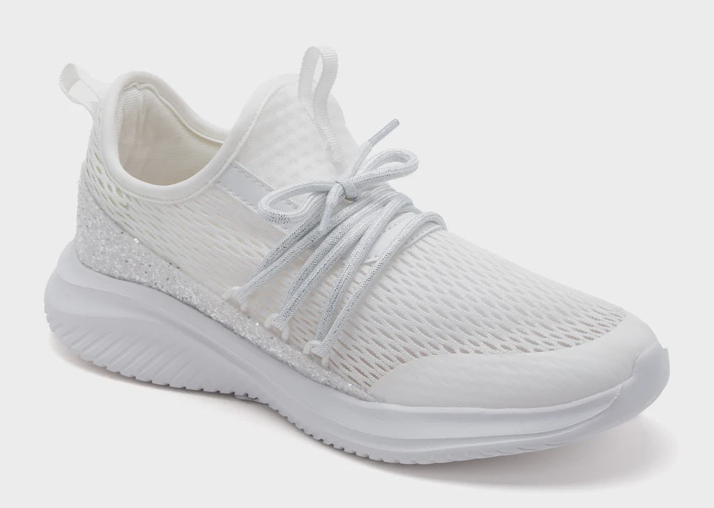 Corky's Soft Serve Chunky White Glitter Sneaker