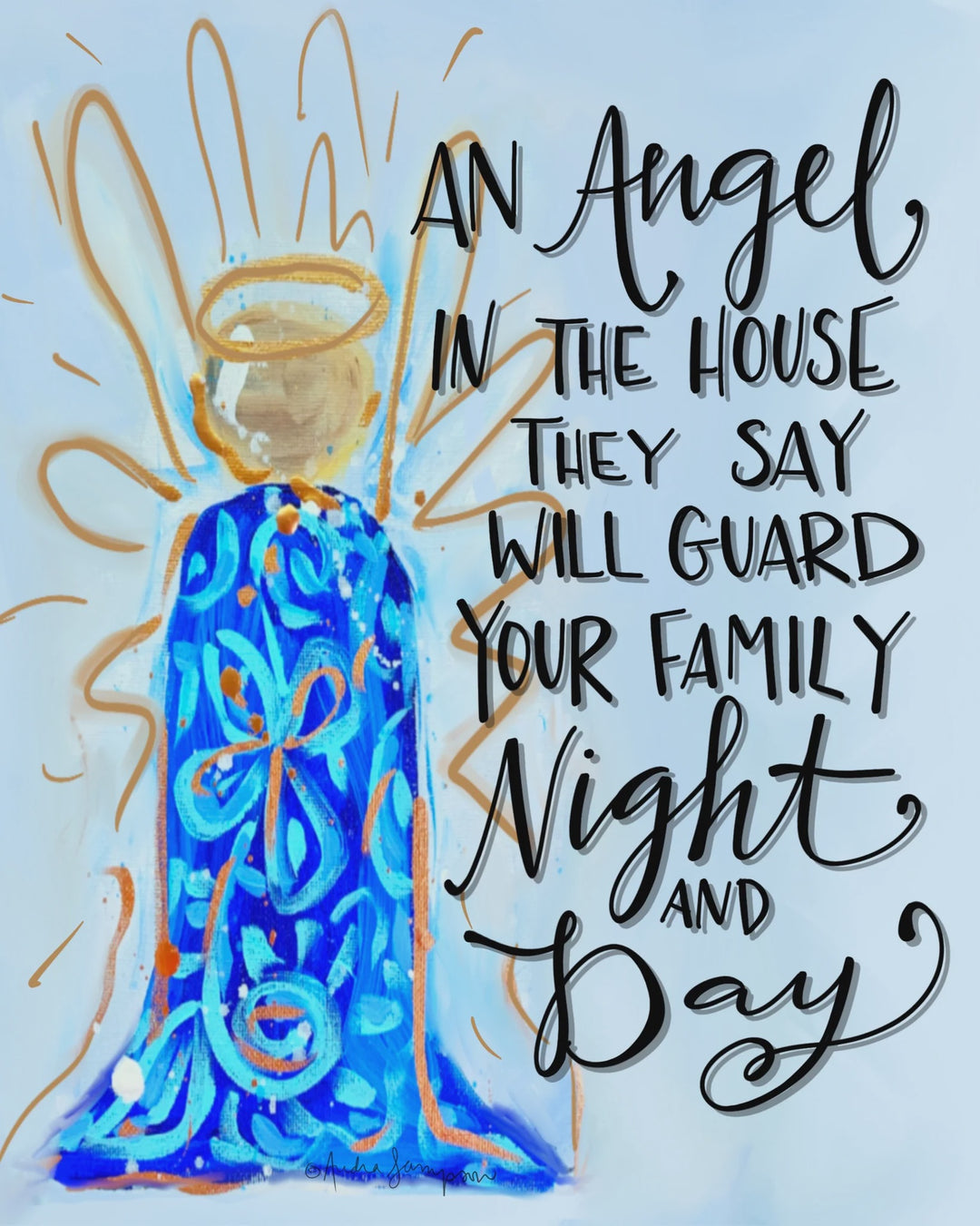 Audra Style An Angel in the House Print 11x14