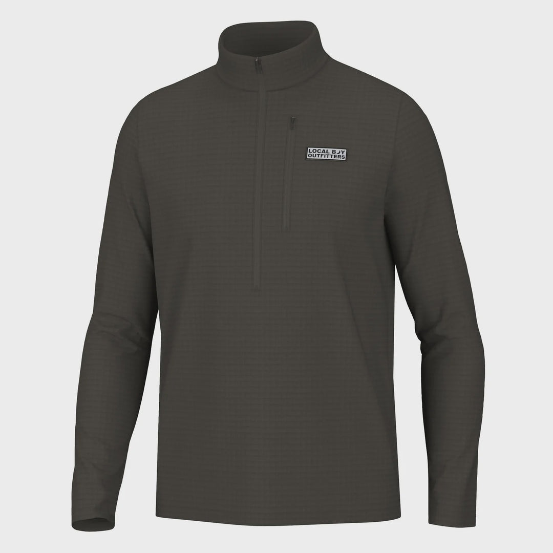 Local Boy Outfitters Deep Mocha Waffle Half Zip