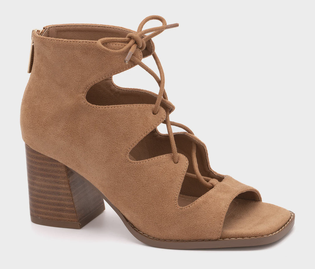 Corky's Wally Camel Suede Heeled Sandal