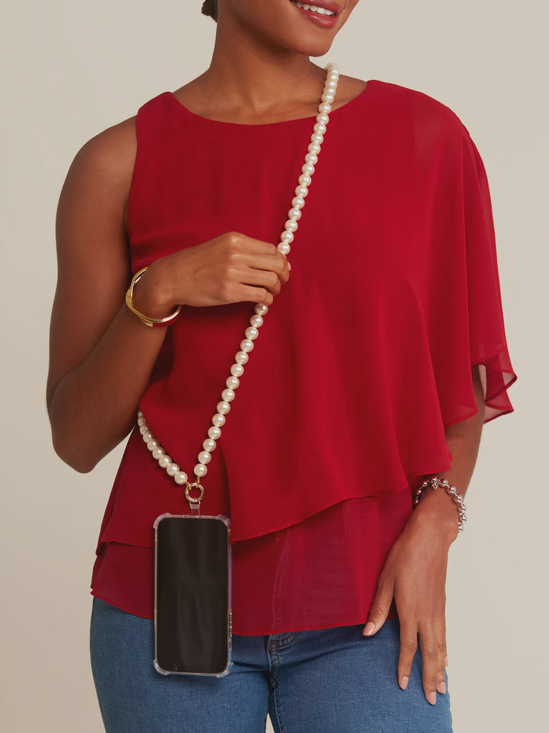 Zenzii Fiona Pearl Crossbody Necklace