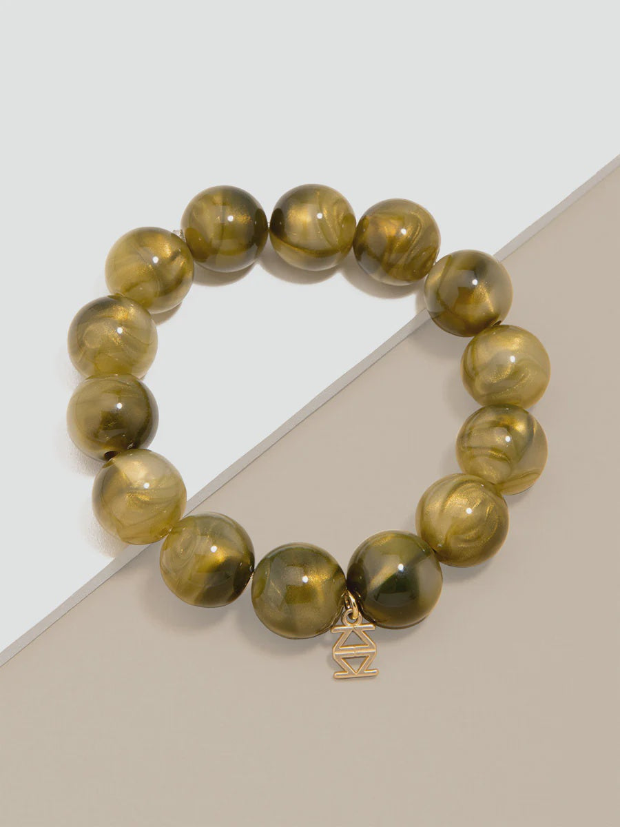 Zenzii Olive Iris Beaded Bracelet