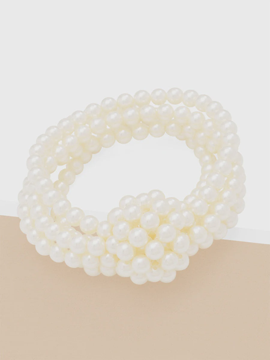 Zenzii Knotted Pearl Stretch Bracelet