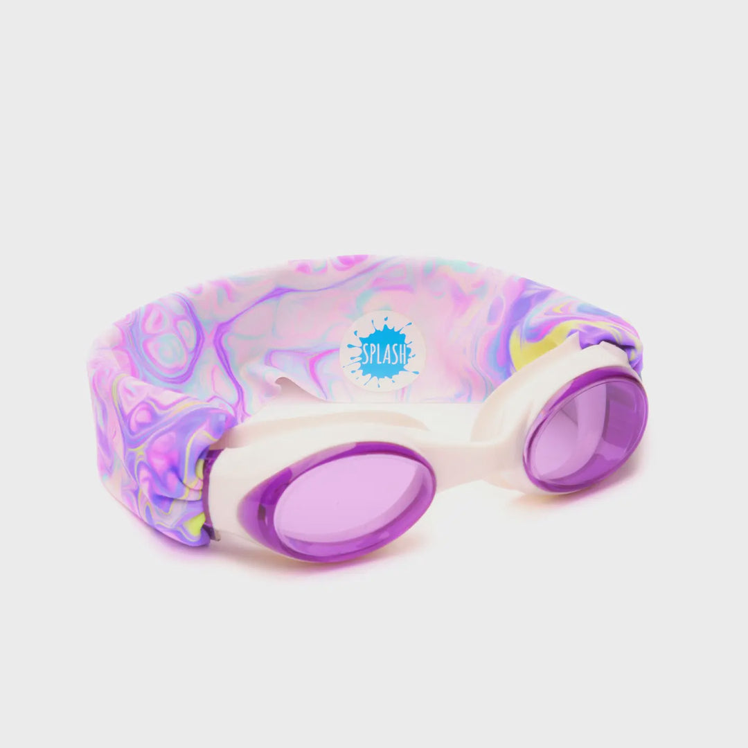 Splash Swim Goggles Pastel Swirl Swim Goggles