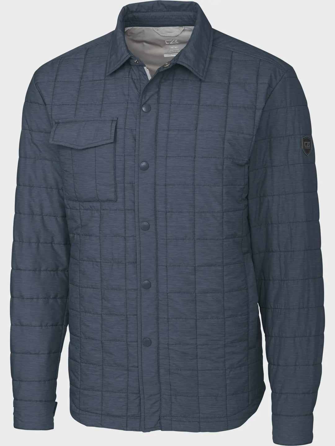 Cutter & Buck Rainier Primaloft® Eco Quilted Shirt Jacket- Anthracite Melange