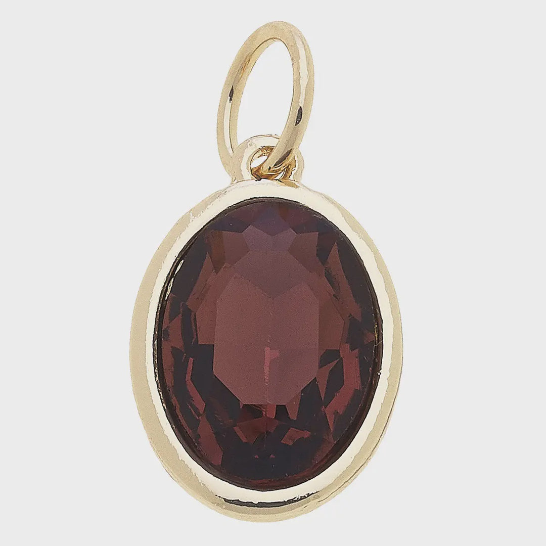 Canvas Glass Birthstone Charm - February/ Amethyst