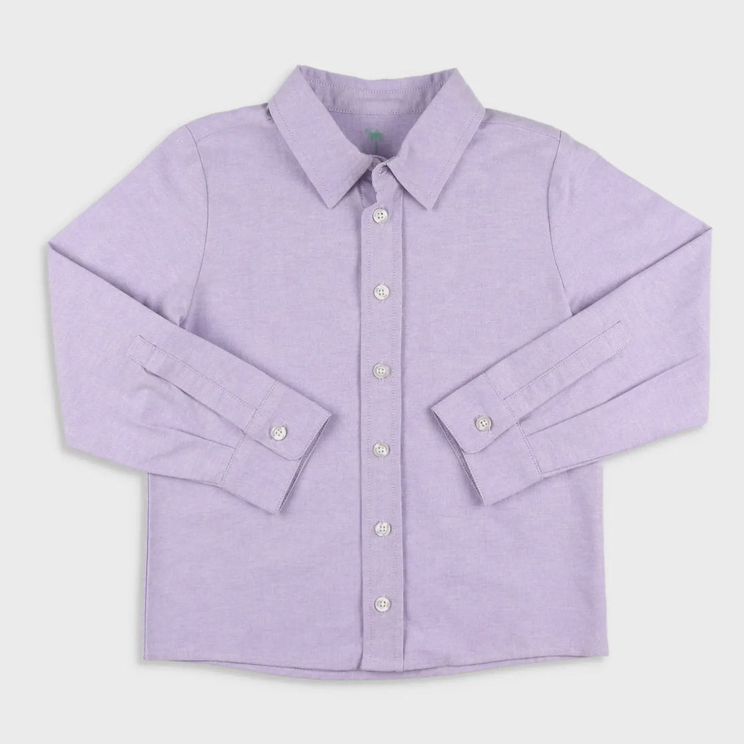 Shrimp & Grits Boys Oxford Button Down - Lavender Haze