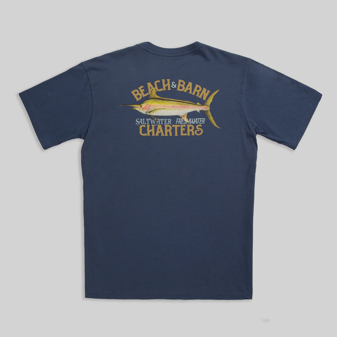Beach and Barn Navy Charter Rainbow Tee