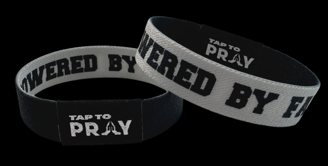 Versible Tap To Pray™ - Wristbands Jesus Is Lord/ Powered By Faith