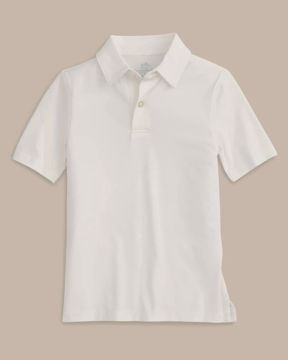 Southern Tide Classic White Youth Boys Driver Performance Polo Shirt