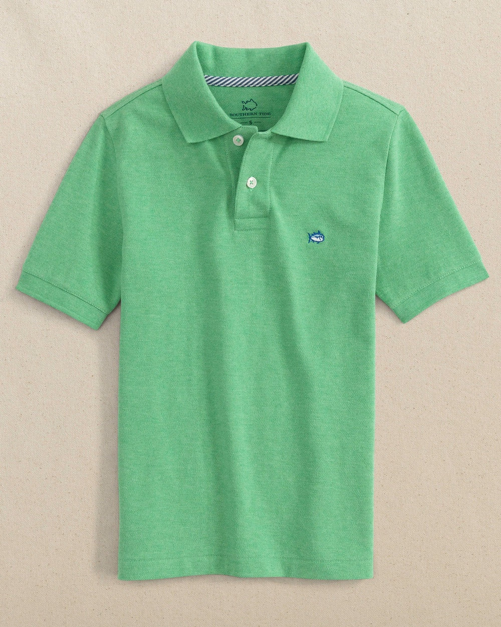 Southern Tide Youth SJ Heather Polo- Heather Jade Green