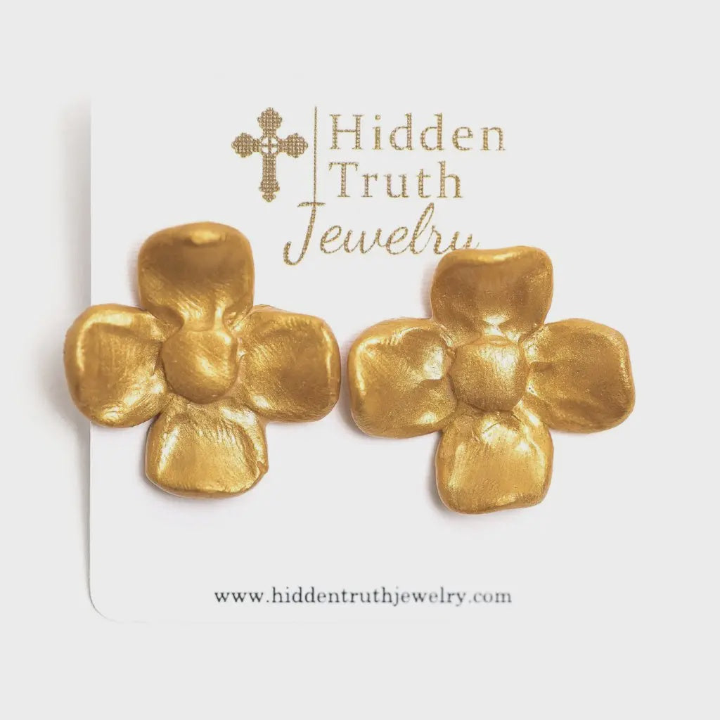 Hidden Truth Jewelry Dogwood Blossom Stud Earrings