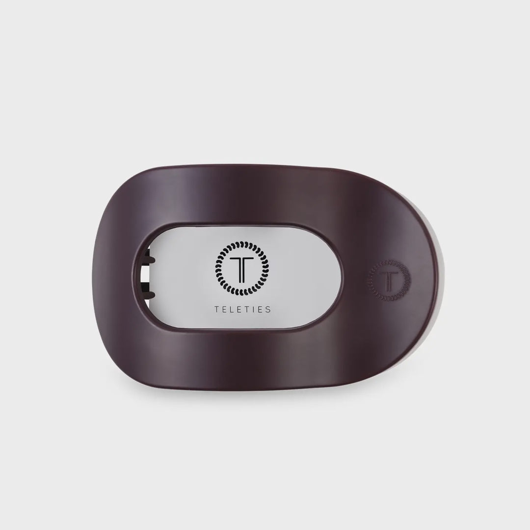 Teleties Burgundy Bliss Medium Flat Round Hair Clip