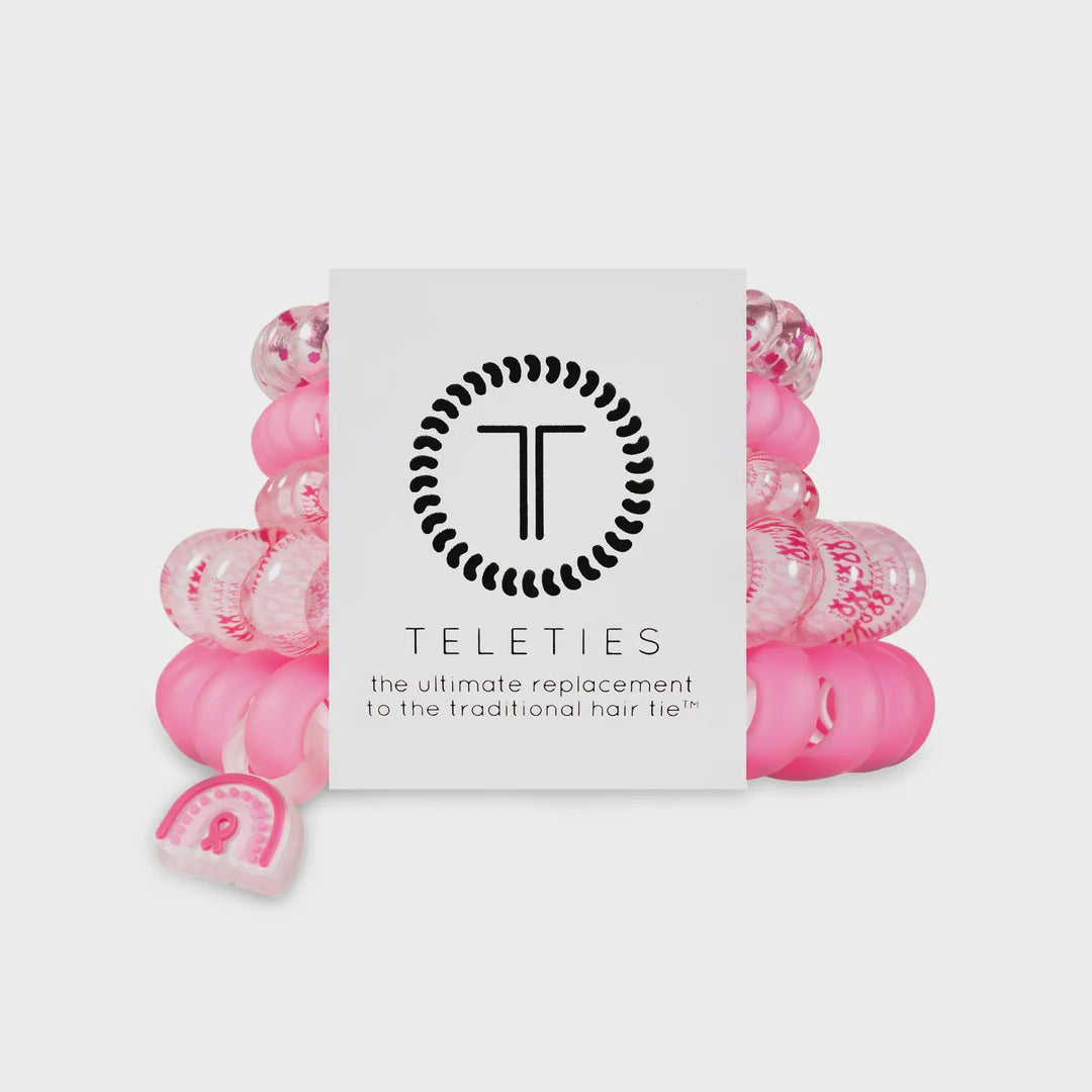 Teleties Proudly Pink Spiral Hair Coils Mix Pack