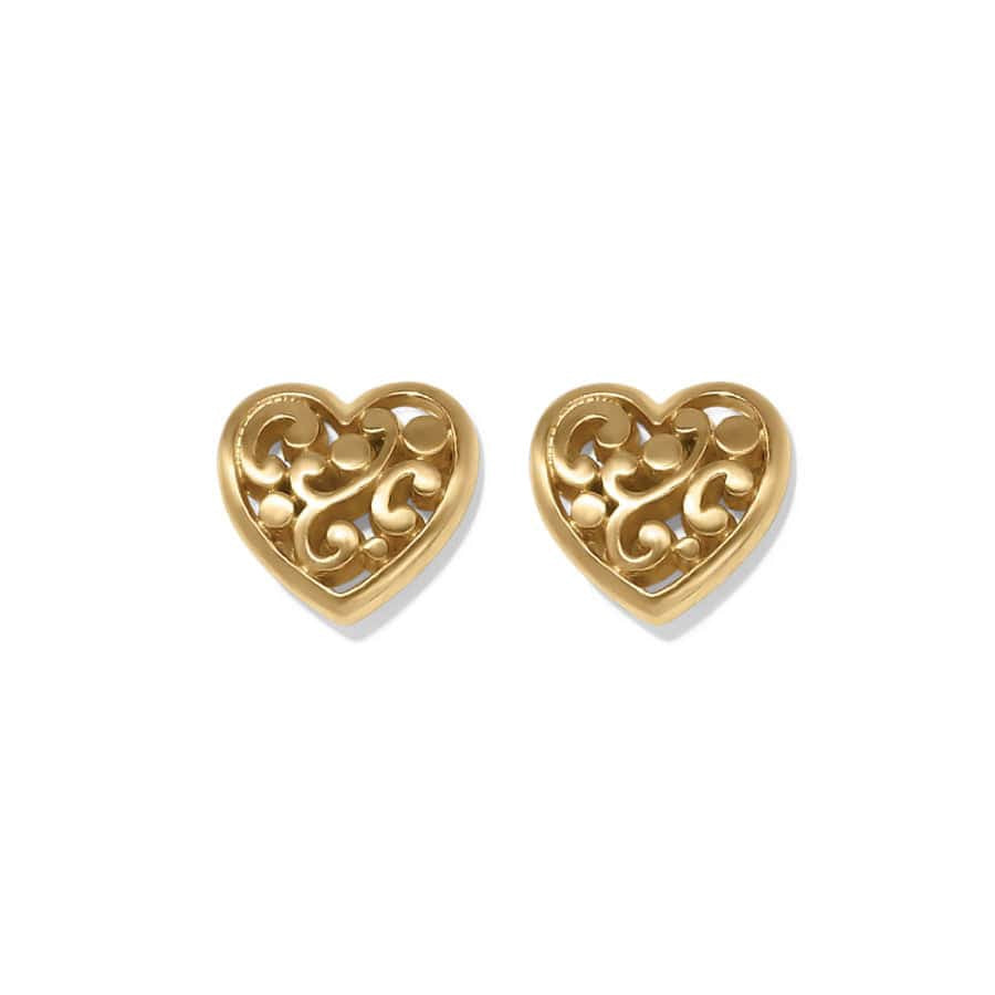 Brighton Contempo Heart Post Earrings- Gold