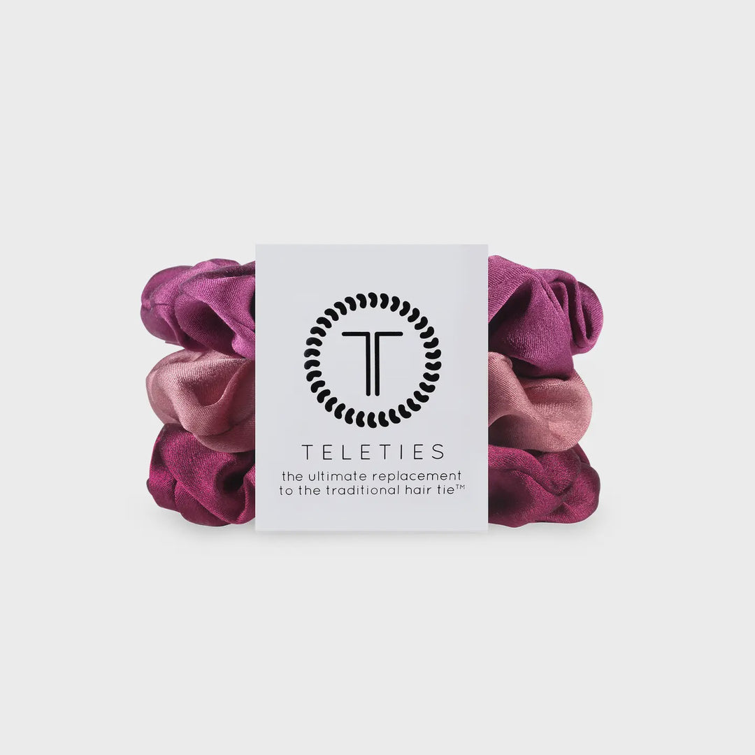 Teleties Burgundy Bliss Large Silk Hair Scrunchies