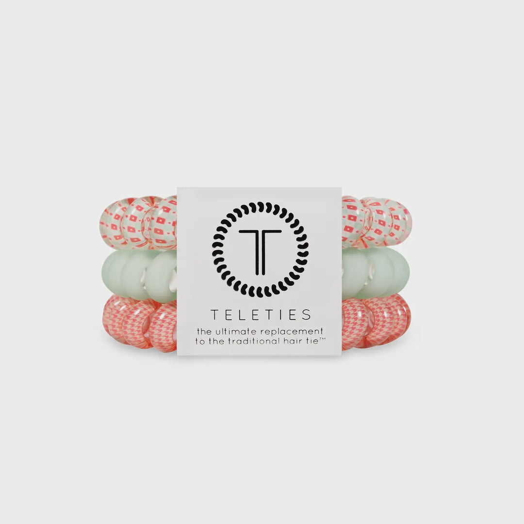Teleties Spiral Hair Coil -Large -Calming Coral