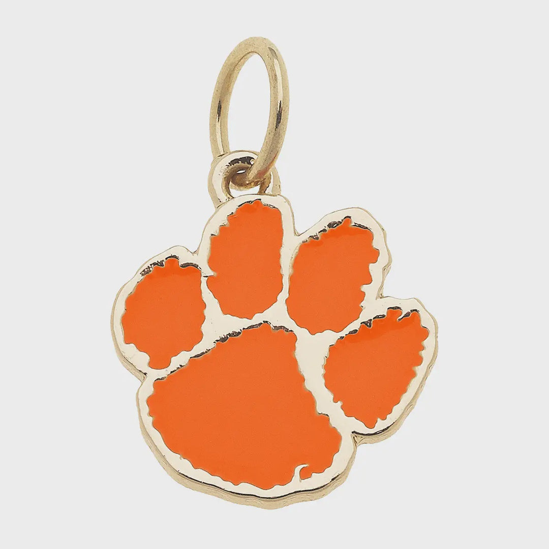 Canvas Clemson Tigers Enamel Logo Charm