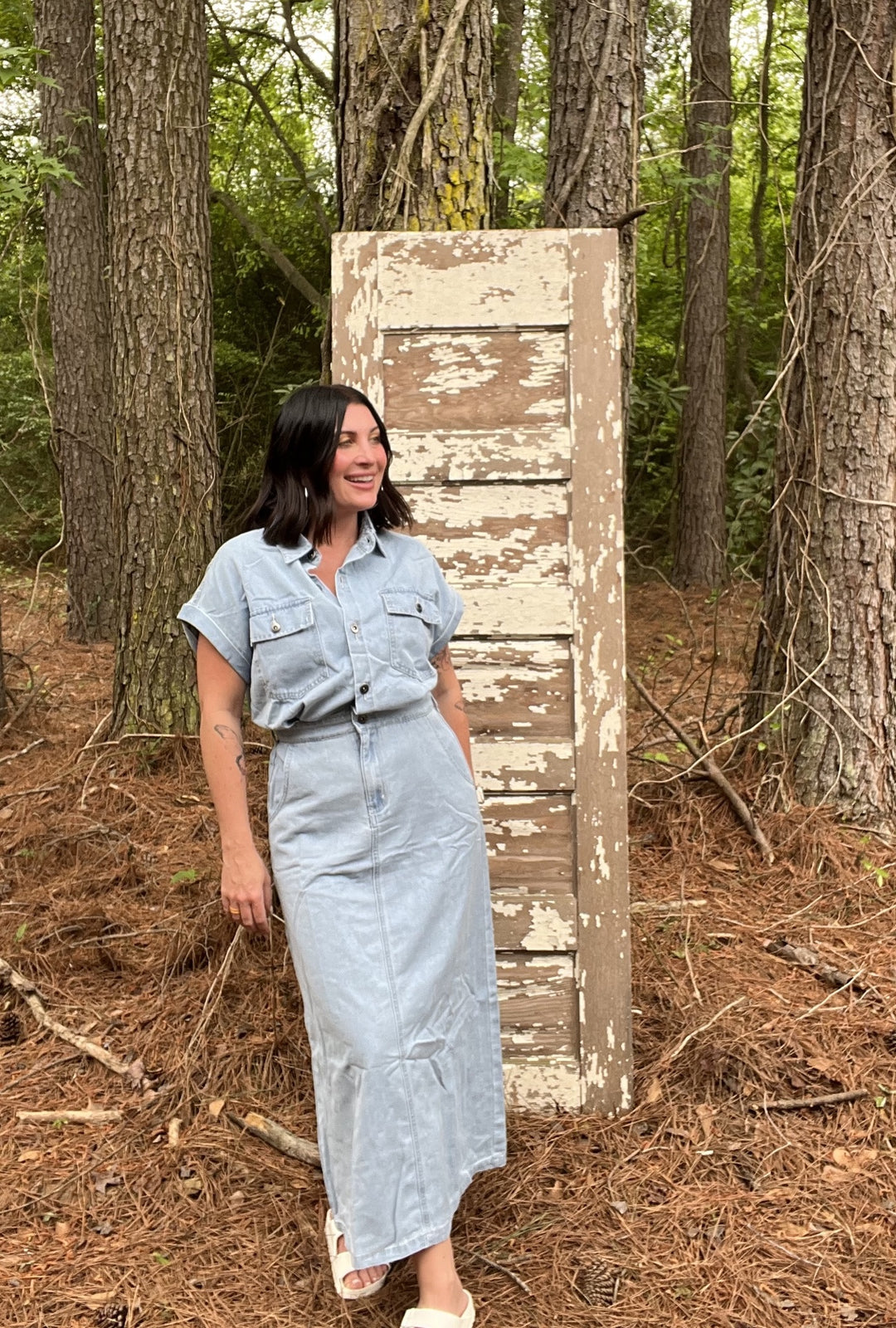 ONLINE EXCLUSIVE Denim Maxi Dress