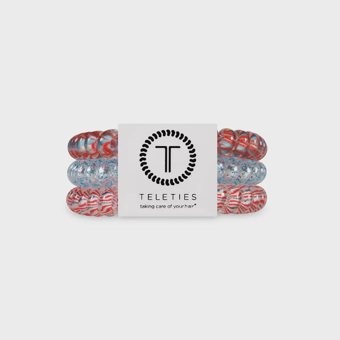 Teleties Spiral Hair Coils -Small -Freedom To Sparkle Hair Ties