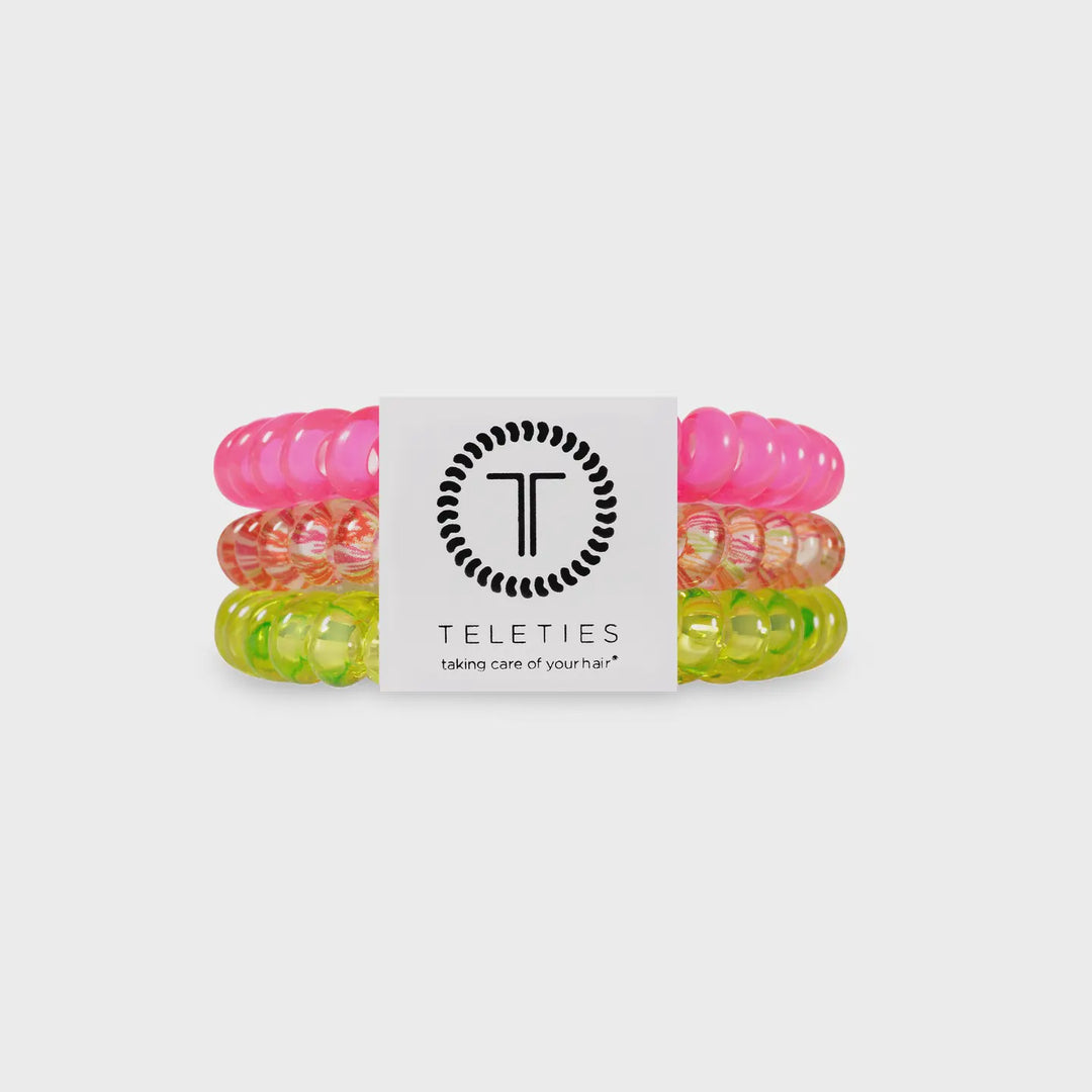 Teleties Spiral Hair Coils - Small -Tropical Punch Hair Ties