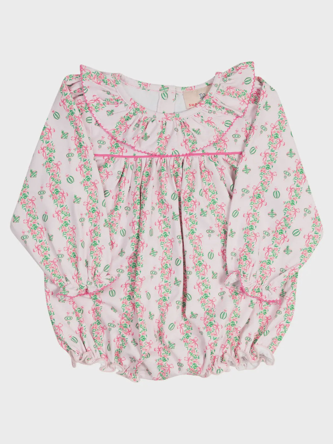 Smockingbird Ornament Ruffle Collar Knit Bubble