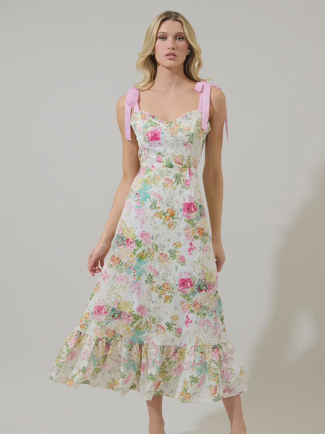 Sommerset Floral Villa Eyelet Midi Dress