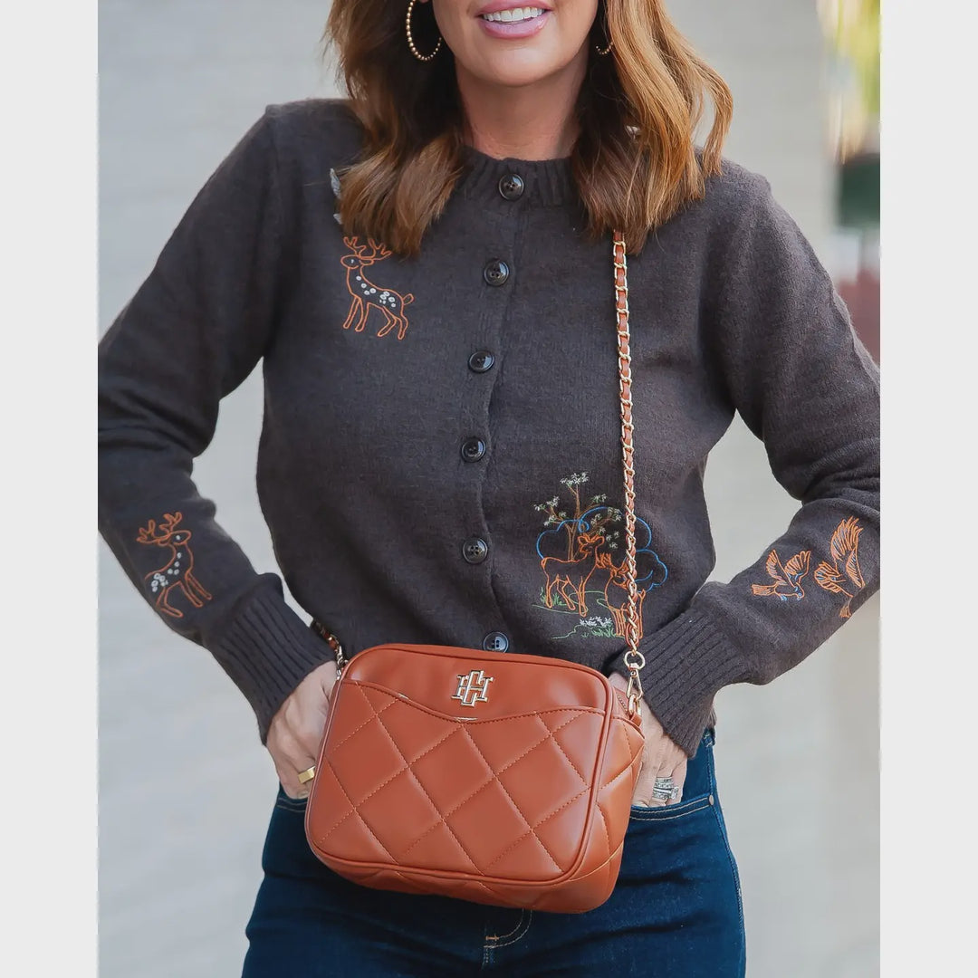 Caroline Hill Fiona Crossbody Saddle LD