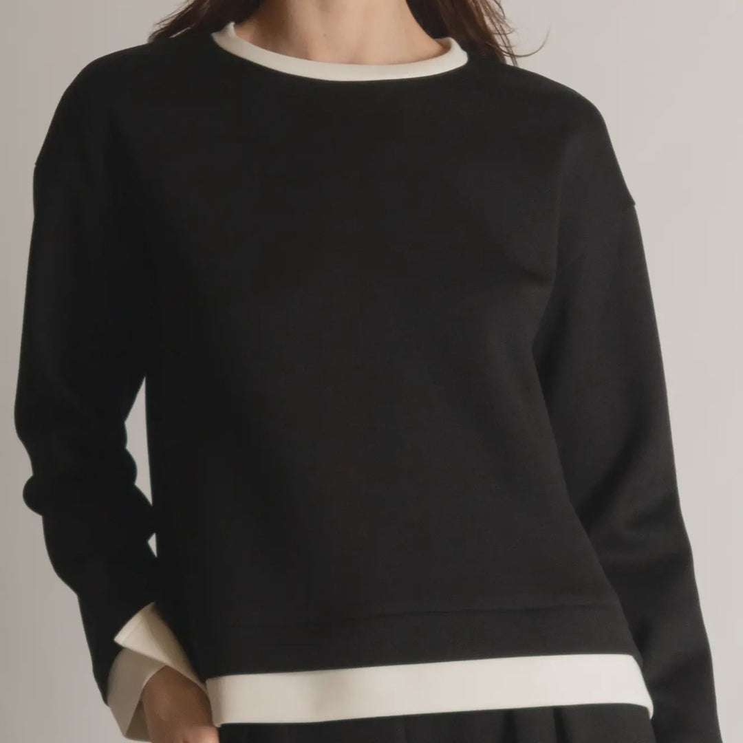 P. Cill Butter Modal Contrast Border Top