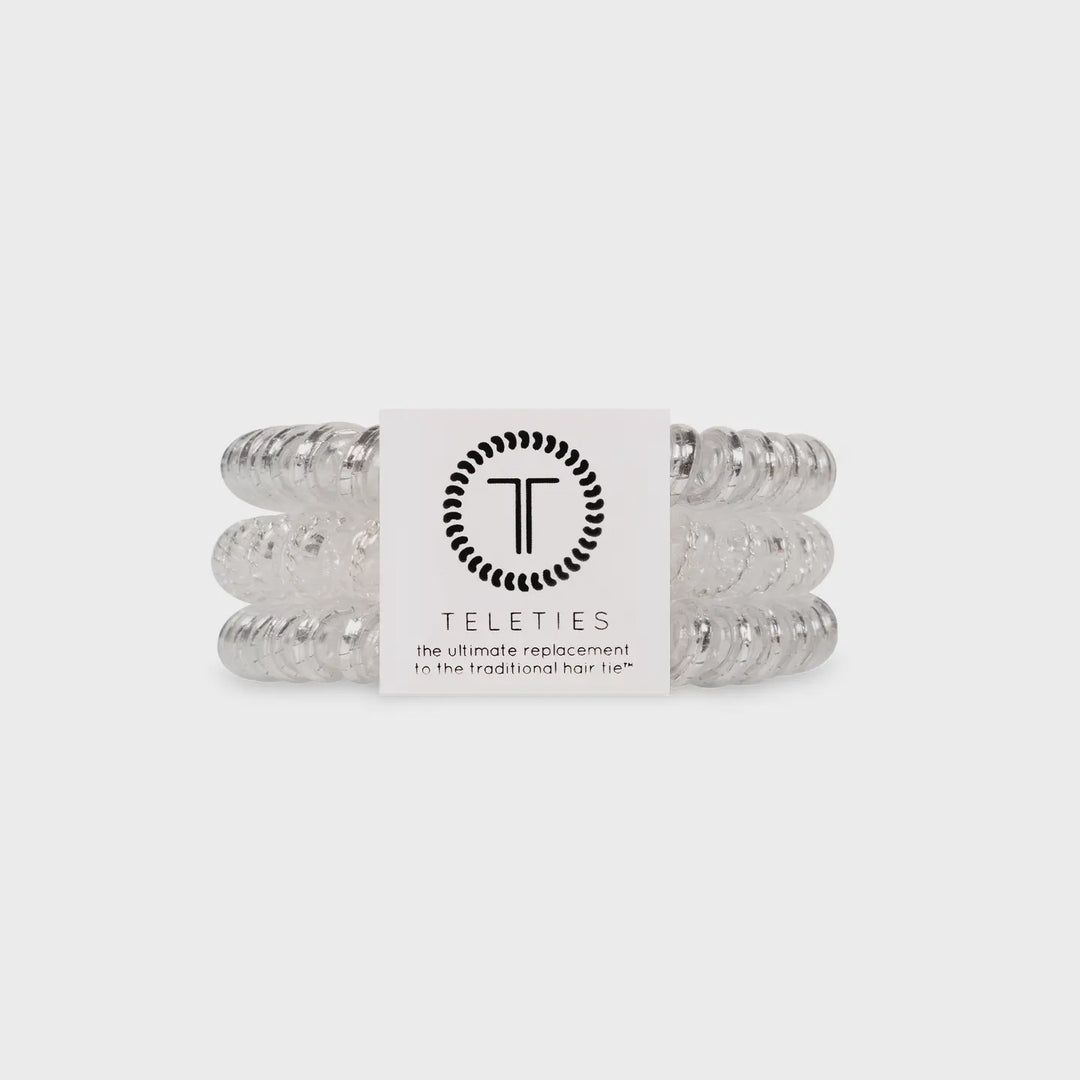 Teleties Spiral Hair Coils -Small -Silver Slay Hair Ties