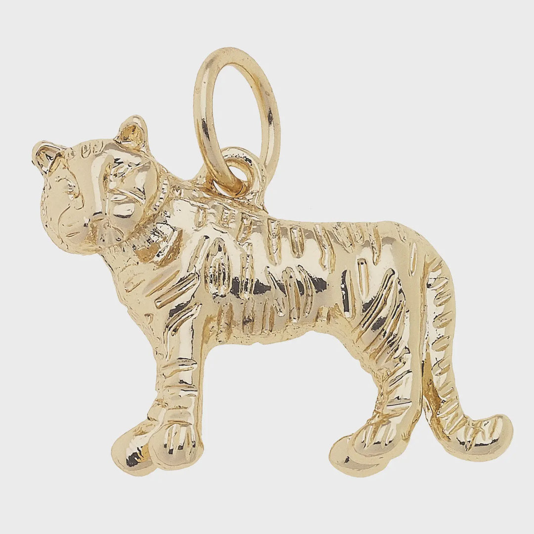 Canvas Tiger Charm in Shiny Gold