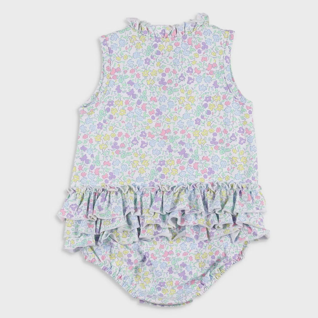 Shrimp & Grits Kids Girls Ruffle Bubble - Kiawah