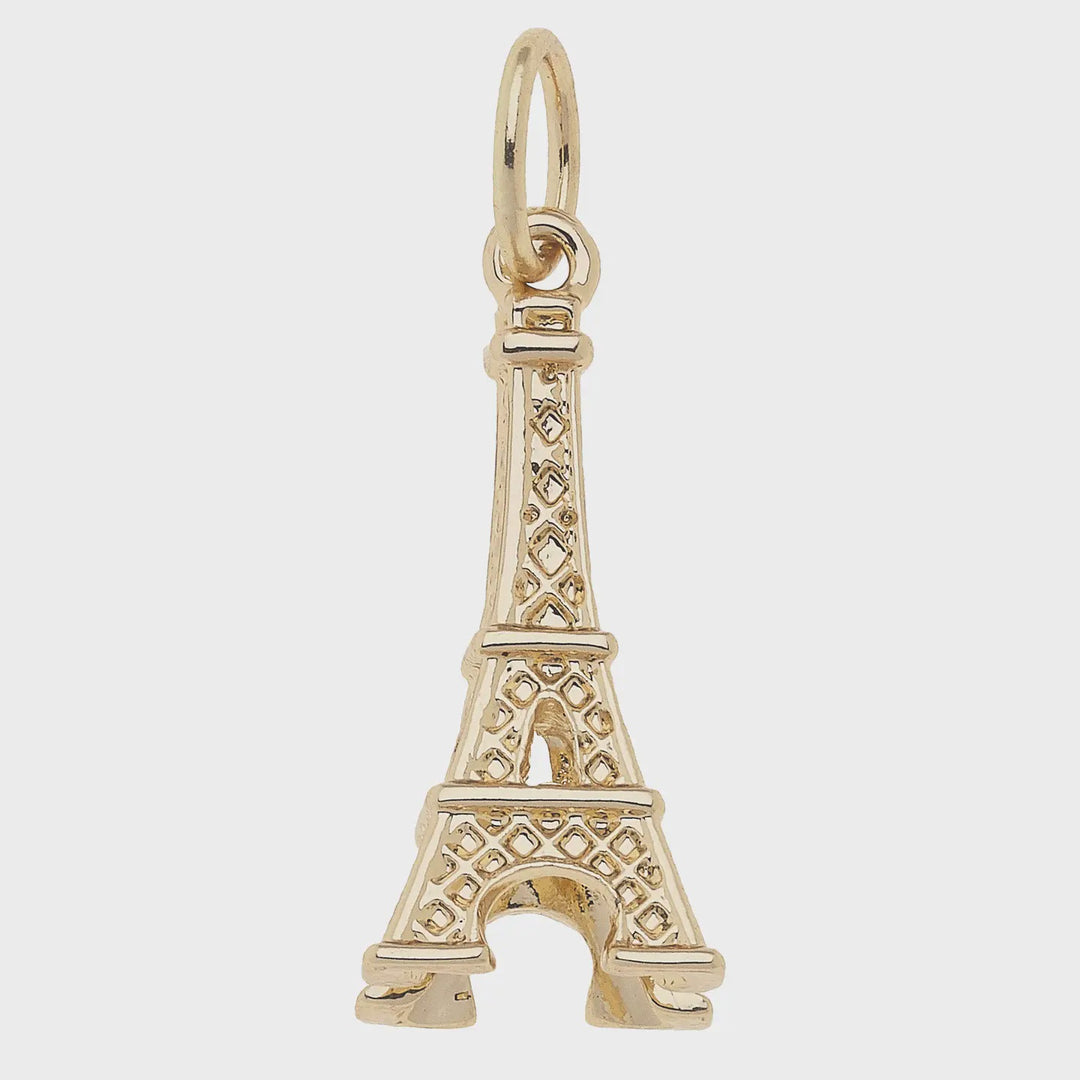 Canvas  Eiffel Tower Charm in Shiny Gold