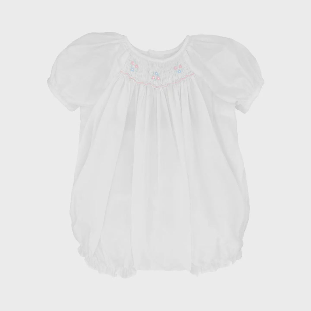 White Bubble with Novelty Smocking