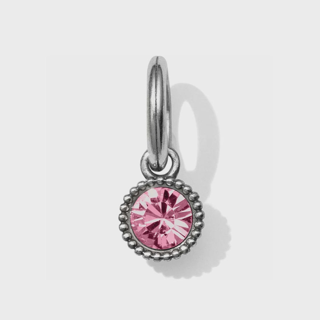 Brighton October Light Rose Glitz Birthstone Amulet
