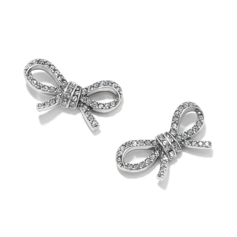 Brighton Illumina Bow Post Earrings- Silver