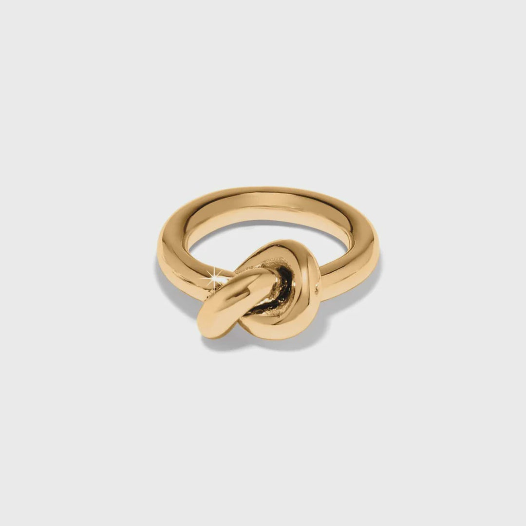Brighton Interlok Single Knot Ring- Gold