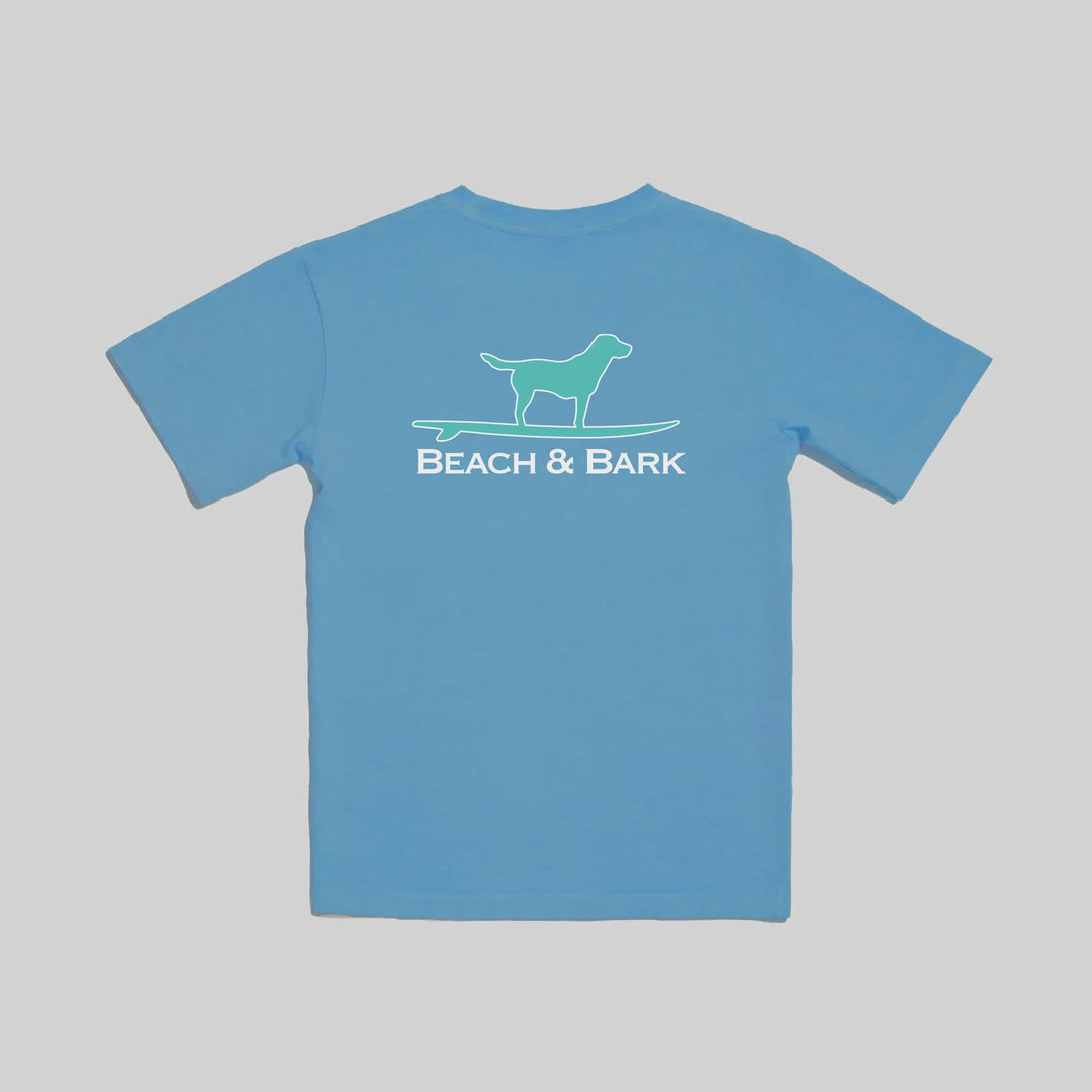 Kids Beach & Bark Short Sleeve Tee Shirt Azure