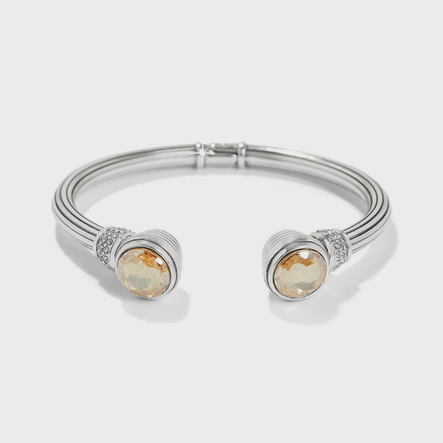 Brighton Silver-Golden Meridian Aurora Petite Hinge Bangle