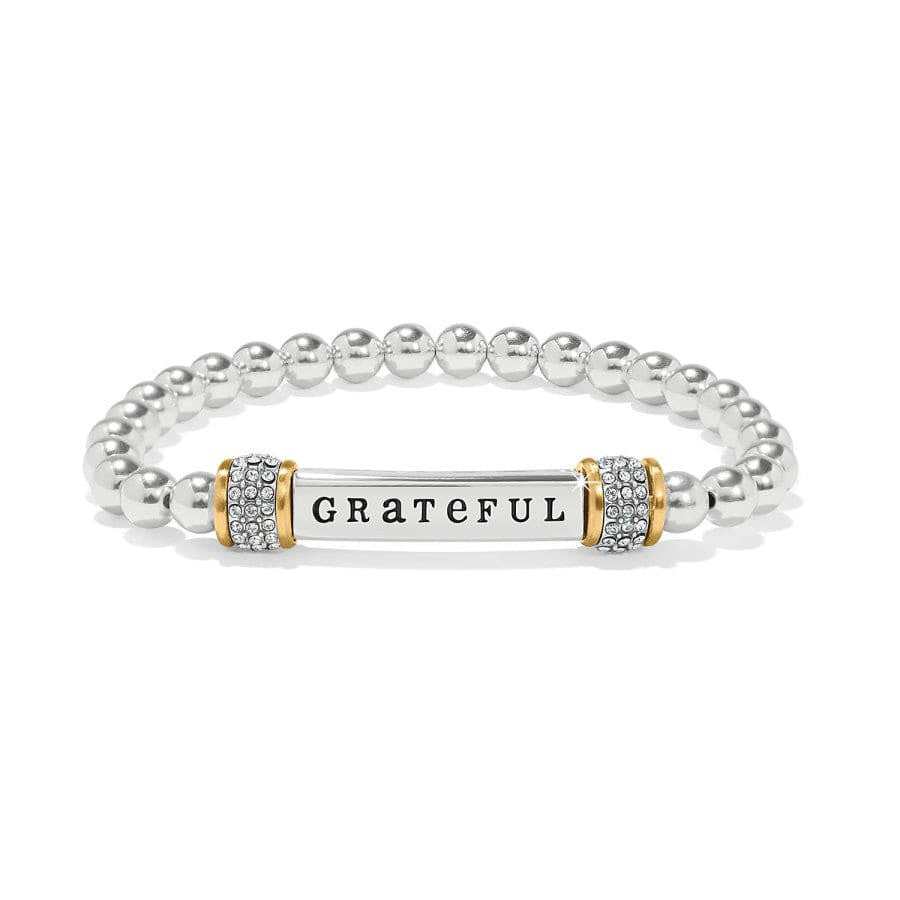 Brighton Meridian "Grateful" Two Tone Stretch Bracelet